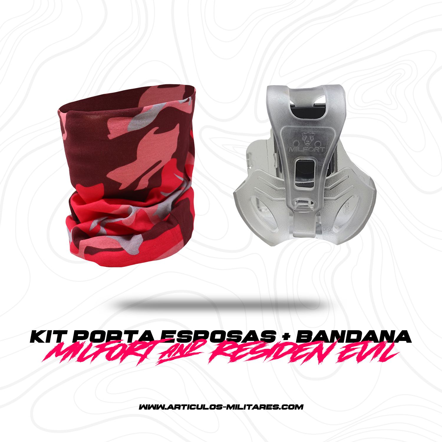 Funda Porta Esposas Transparente Con Bandana KIT MILFORT