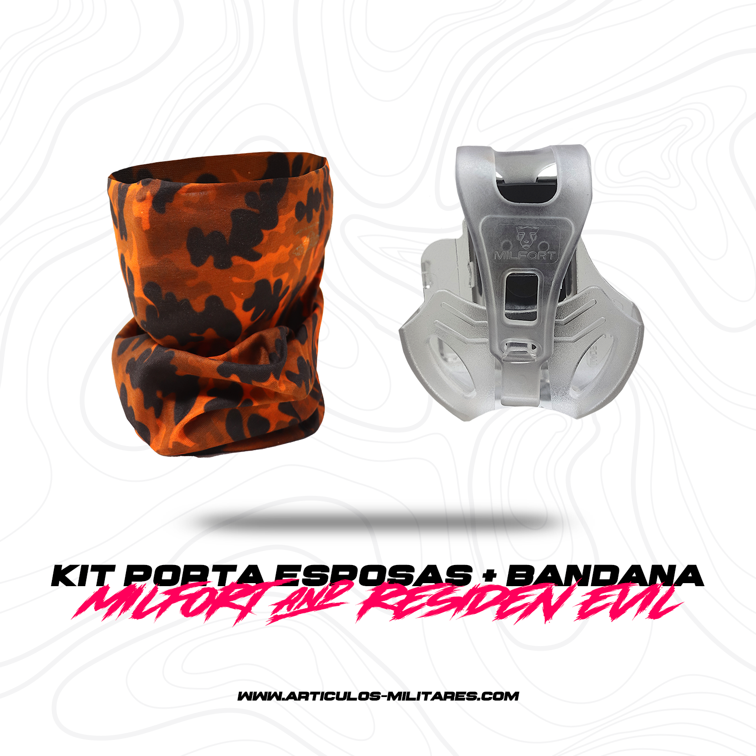 Funda Porta Esposas Transparente Con Bandana KIT MILFORT