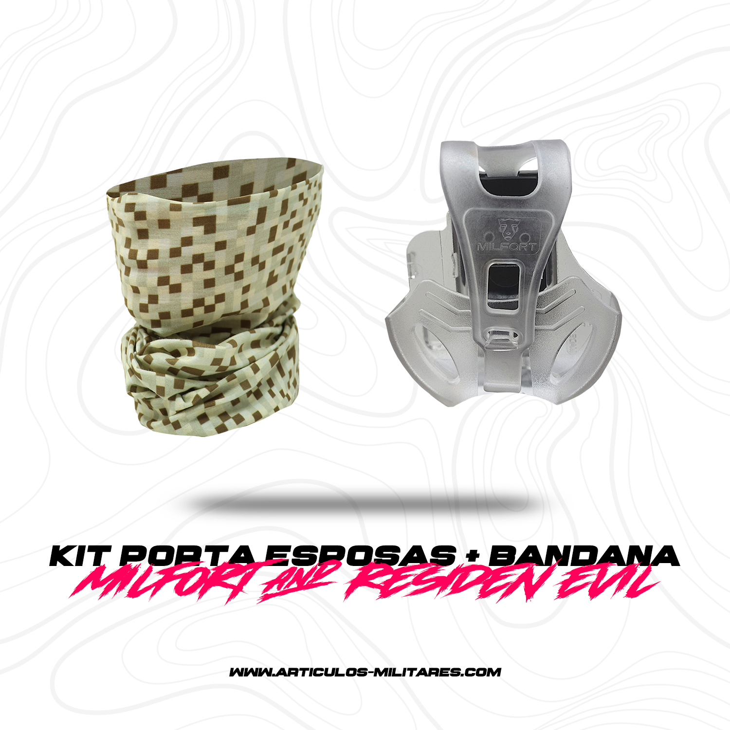 Funda Porta Esposas Transparente Con Bandana KIT MILFORT