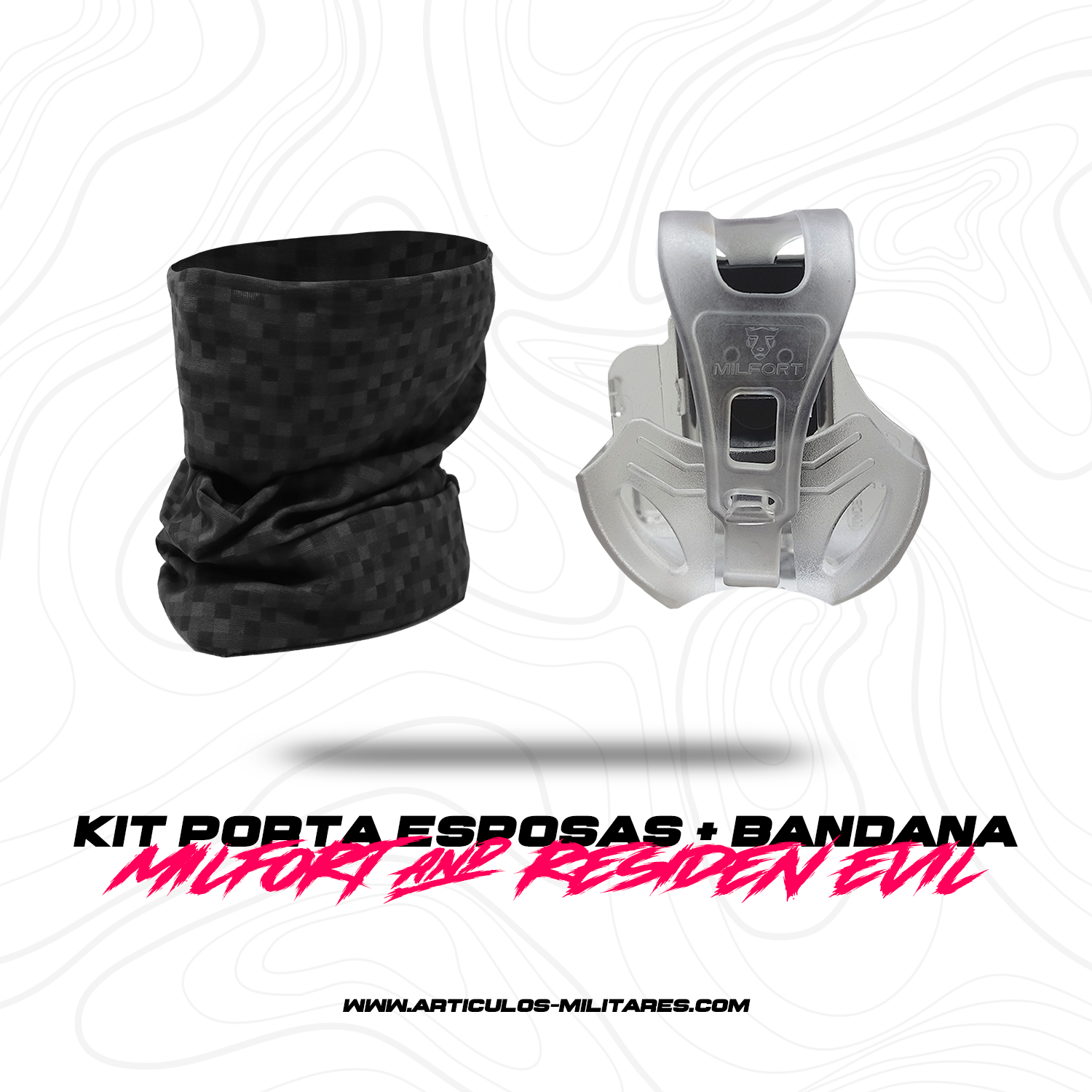 Funda Porta Esposas Transparente Con Bandana KIT MILFORT