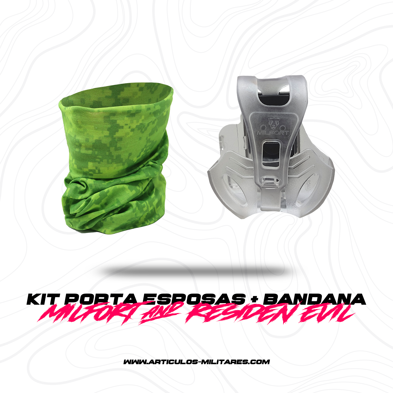 Funda Porta Esposas Transparente Con Bandana KIT MILFORT