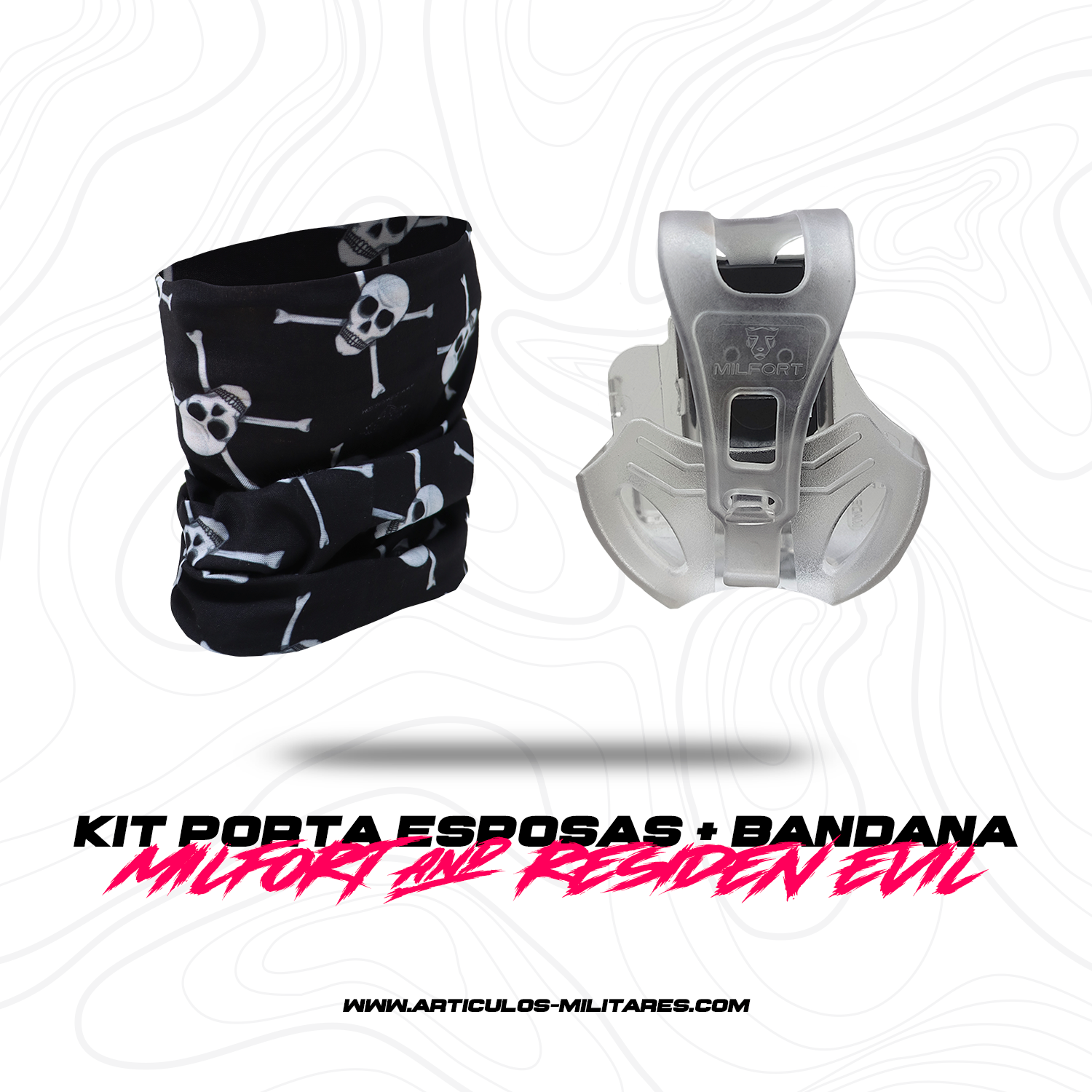 Funda Porta Esposas Transparente Con Bandana KIT MILFORT