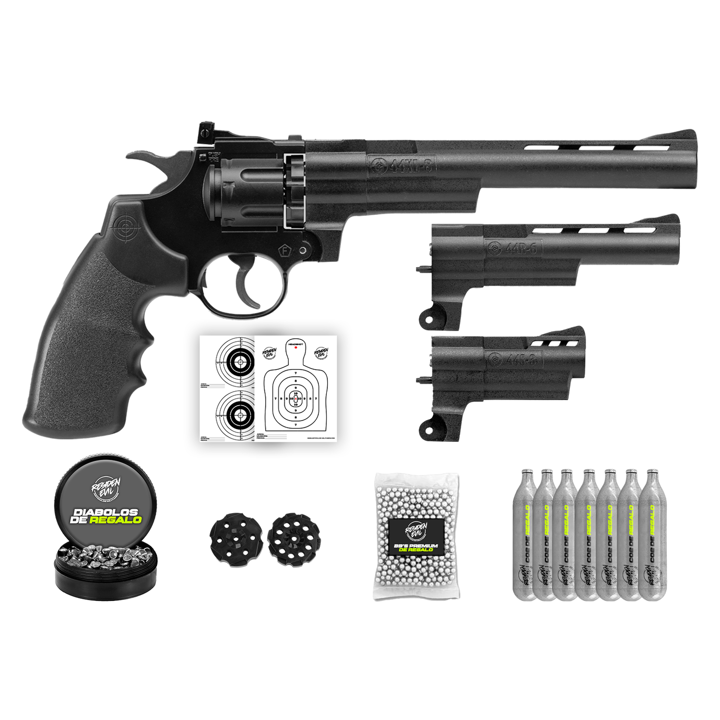 Revolver Crosman Triple Cañon .177 Municion Dual
