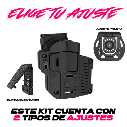 Kit Funda Universal Nivel 2 Clip De Cinturon 360 Omitac