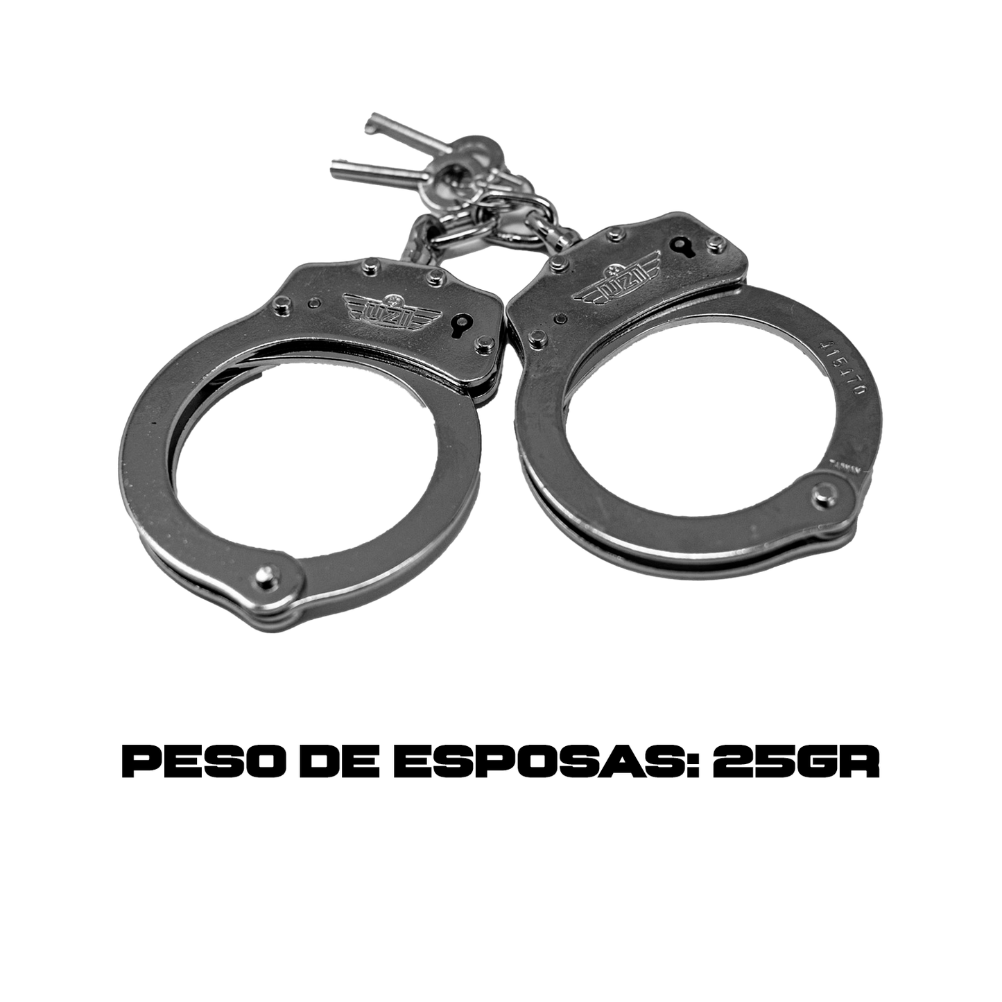 Esposas Seguridad Policiacas De Acero 2 Llaves Uzi