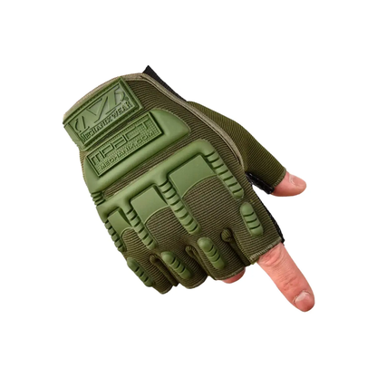 Guantes Tacticos Tipo Militar/Deportivos De Medio Dedo