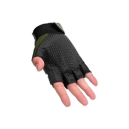 Guantes Tacticos Tipo Militar/Deportivos De Medio Dedo