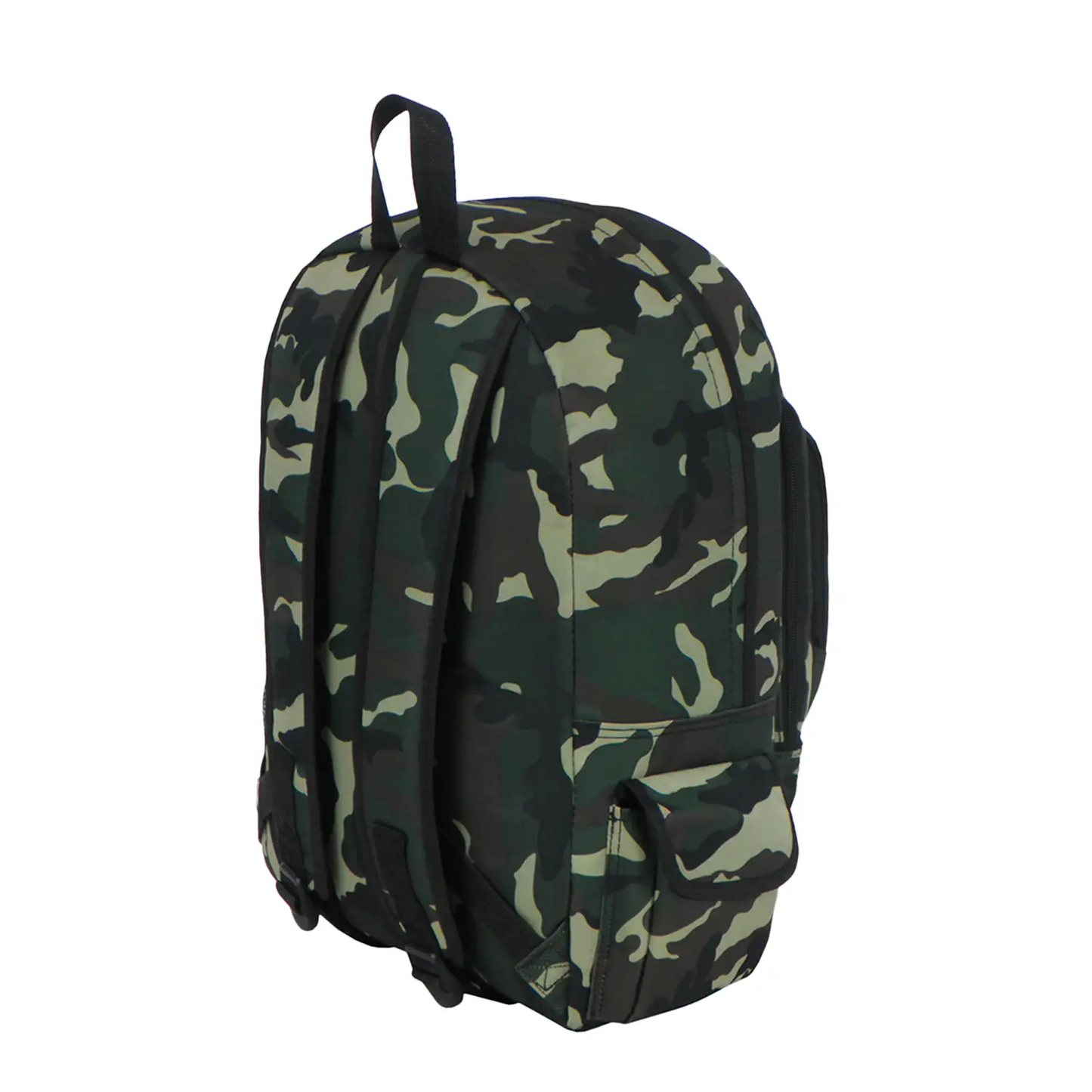 Mochila Escolar Pixel Camo East West Con Gancho Porta Llavero Y Botella