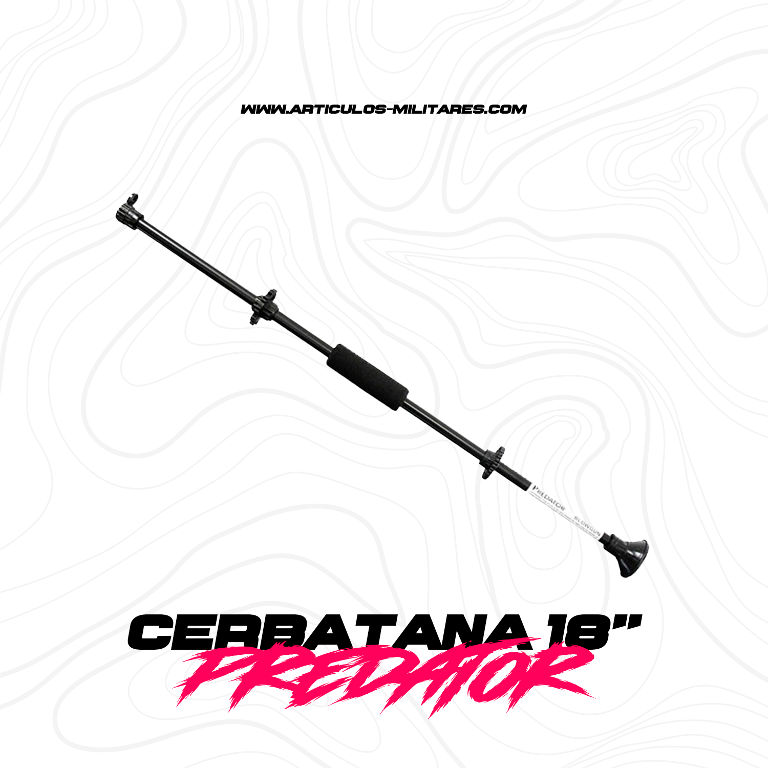 Cerbatana Profesional Metálica 18'' PREDATOR