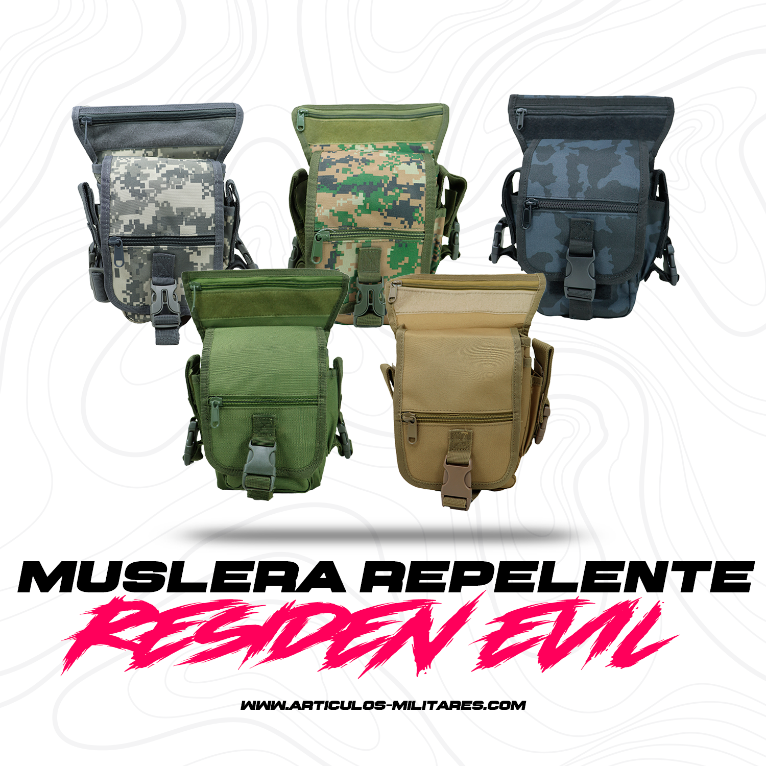 Piernera Tactica Militar Muslera Repelente