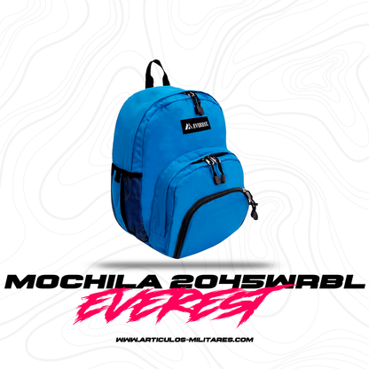 Mochila Escolar Azul De Gran Capacidad Everest EVEREST