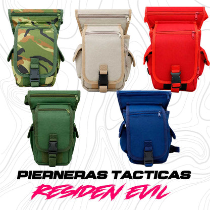 Piernera Tactica Mochila Muslera Porta Celular Multiusos Residen Evil Militaría