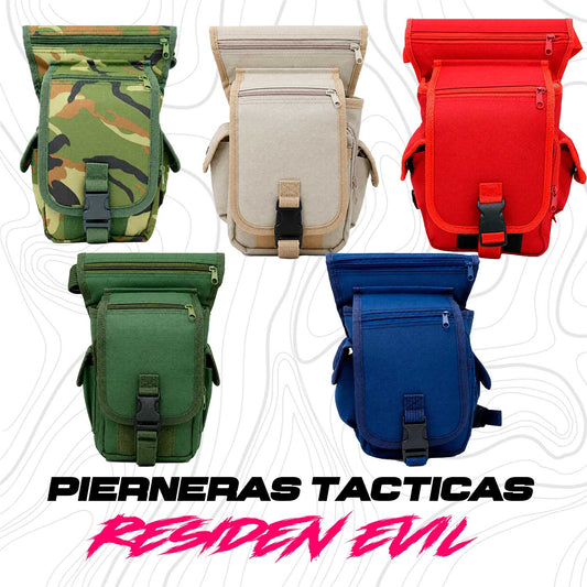 Piernera Tactica Mochila Muslera Porta Celular Multiusos Residen Evil Militaría