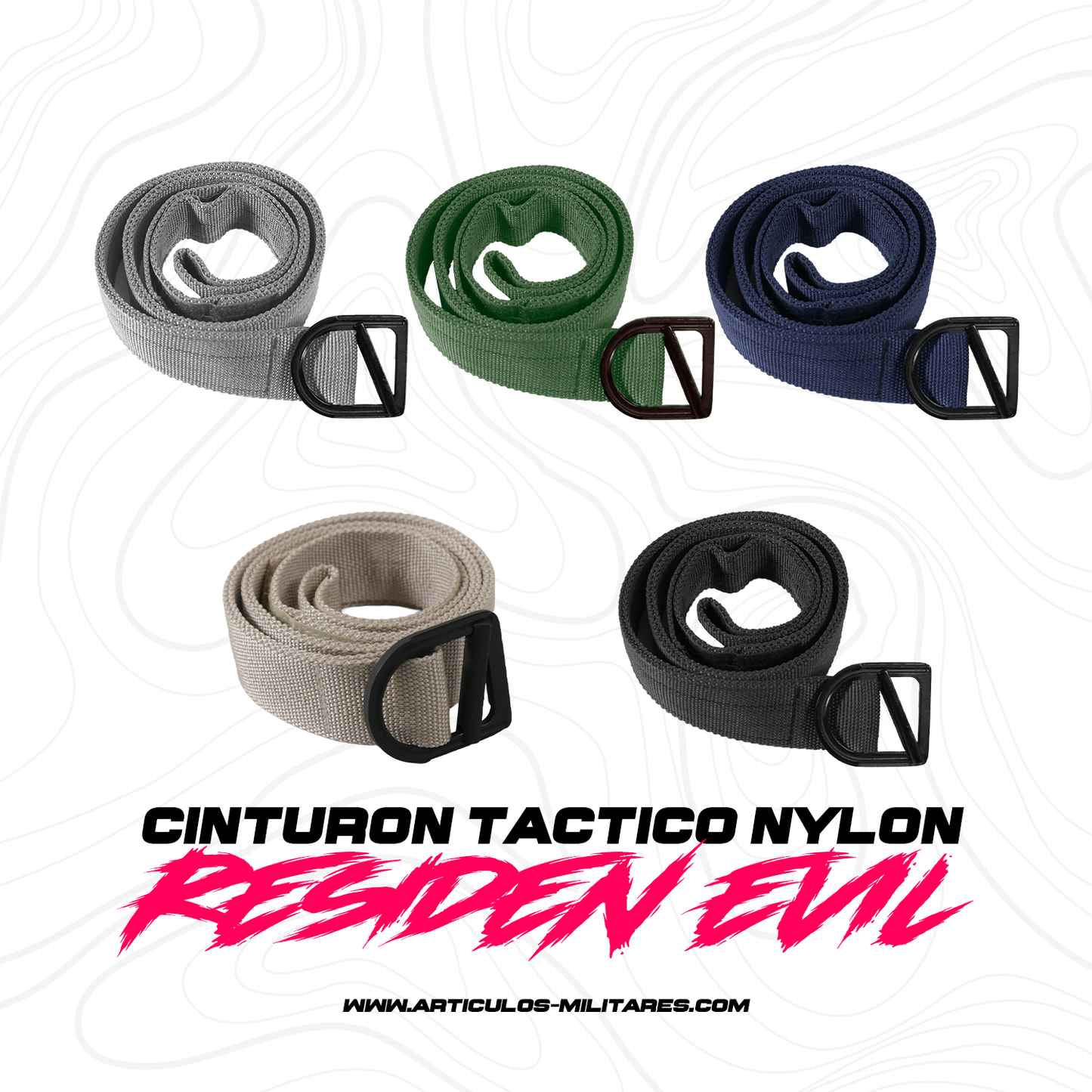 Cinturón Táctico Militar Nylon Resistente