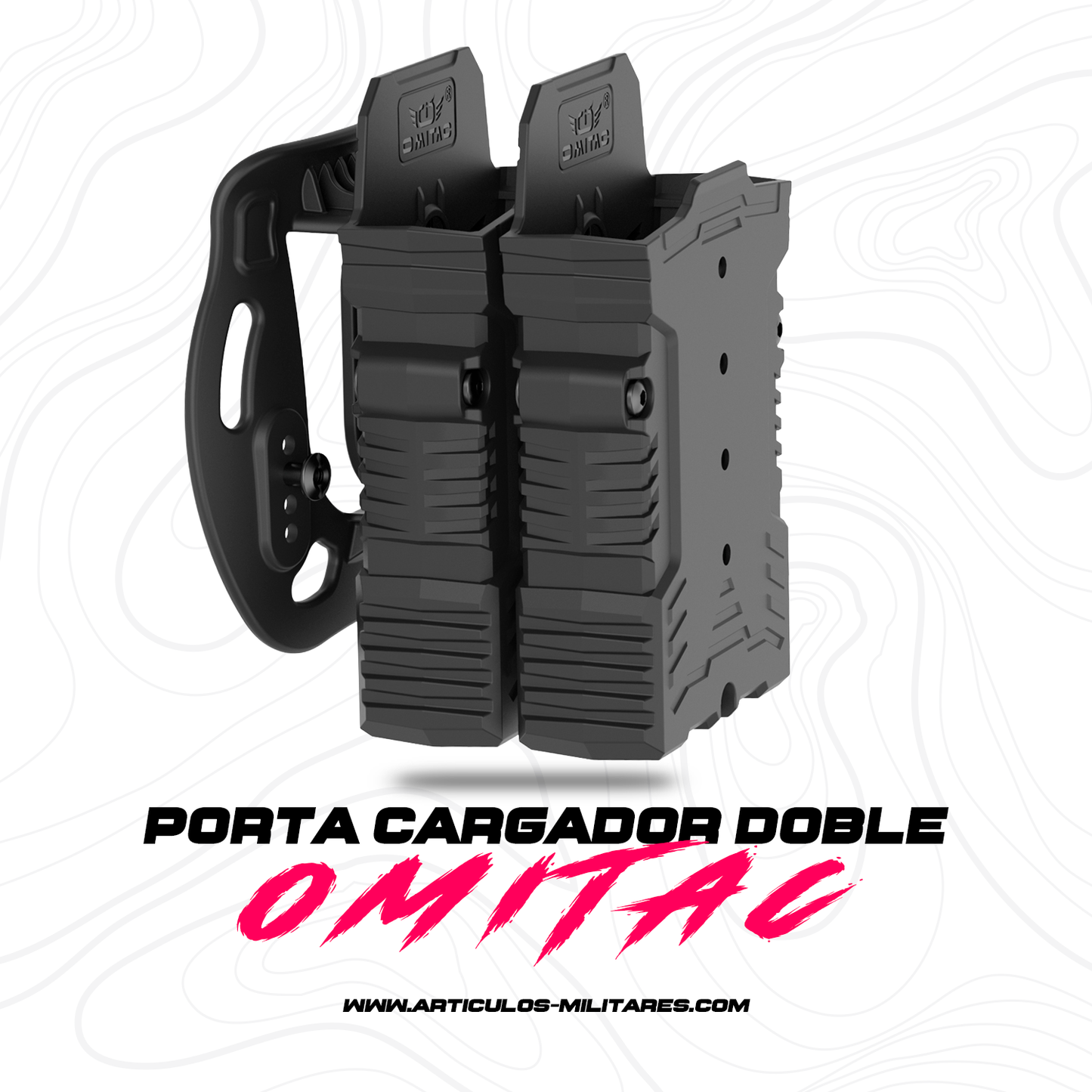Porta Cargador Doble Táctico Ar-15, M16, M4 Ajuste Paleta