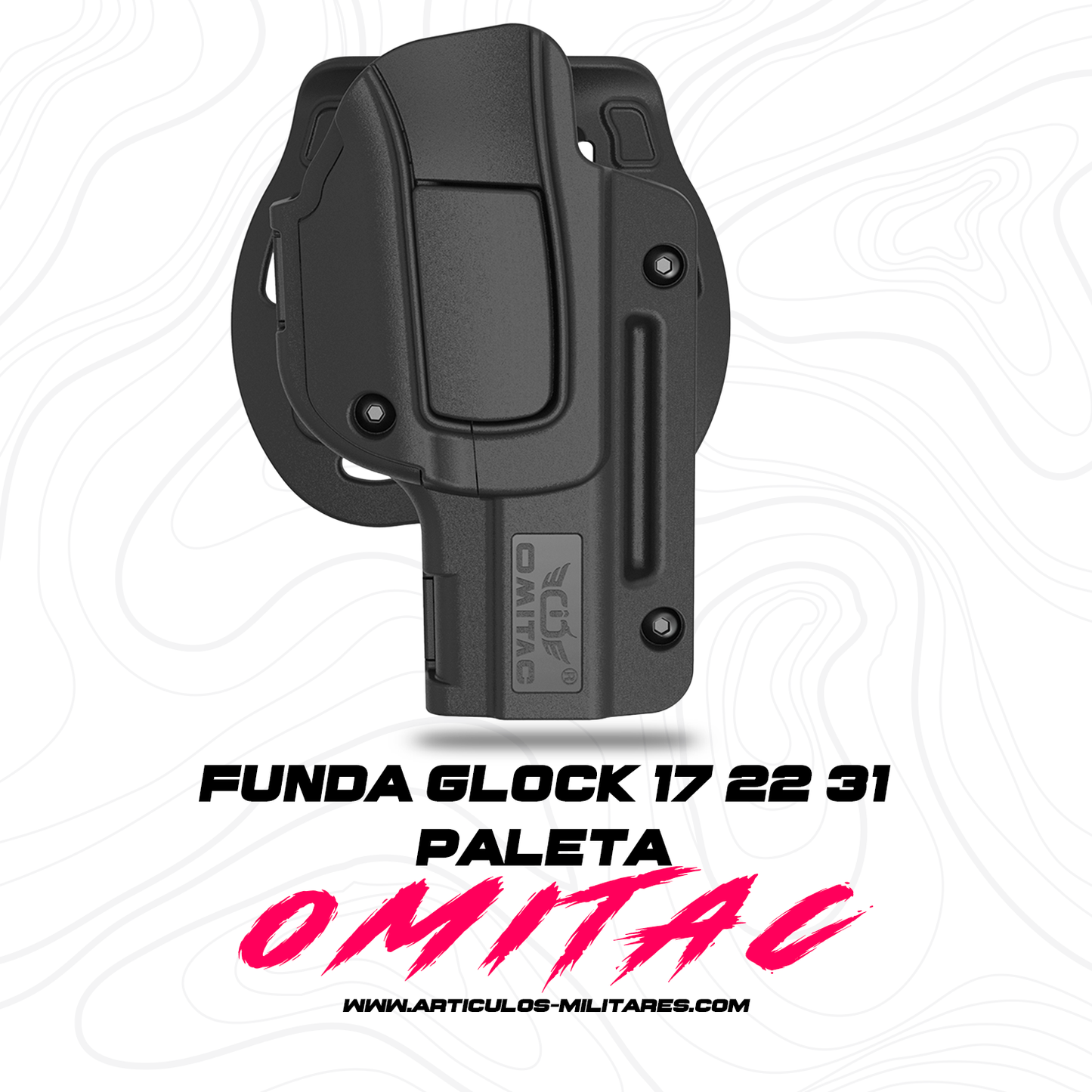 Funda Para Pistola Glock 17,22,31 Ajuste Paleta Omitac