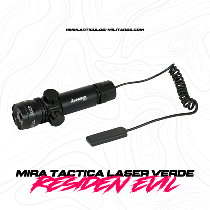 Mira Tactica Laser Verde Con Montura Residen Evil Militaría