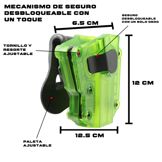 Funda Para Arma Milfort Holster Universal Pistola Diestro