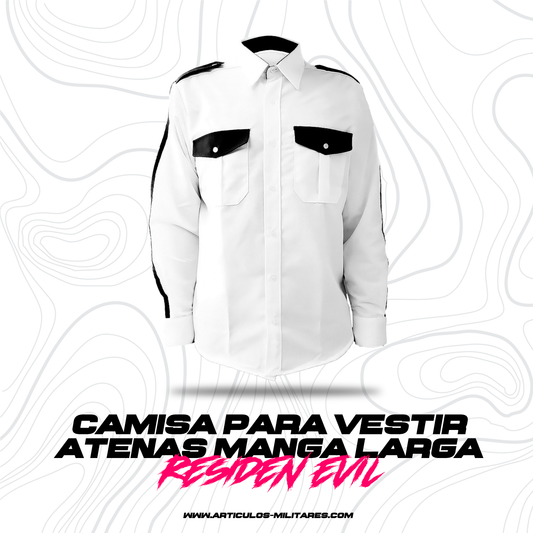 Camisa Vestir Atenas Manga Larga con Franja