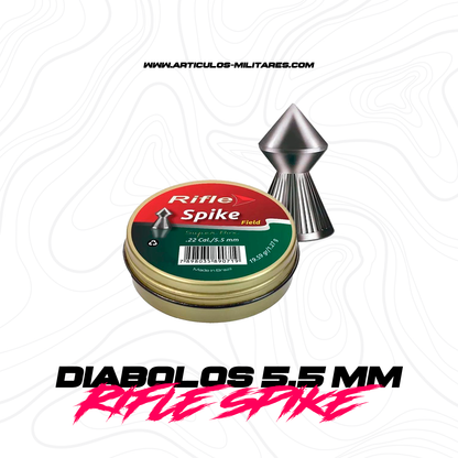 Diabolos Para Rifle Spike 5.5mm 250 Piezas Con Punta RIFLE S&F