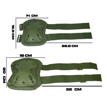Par de Rodilleras y Coderas Militares ¡6 colores! Residen Evil Militaría