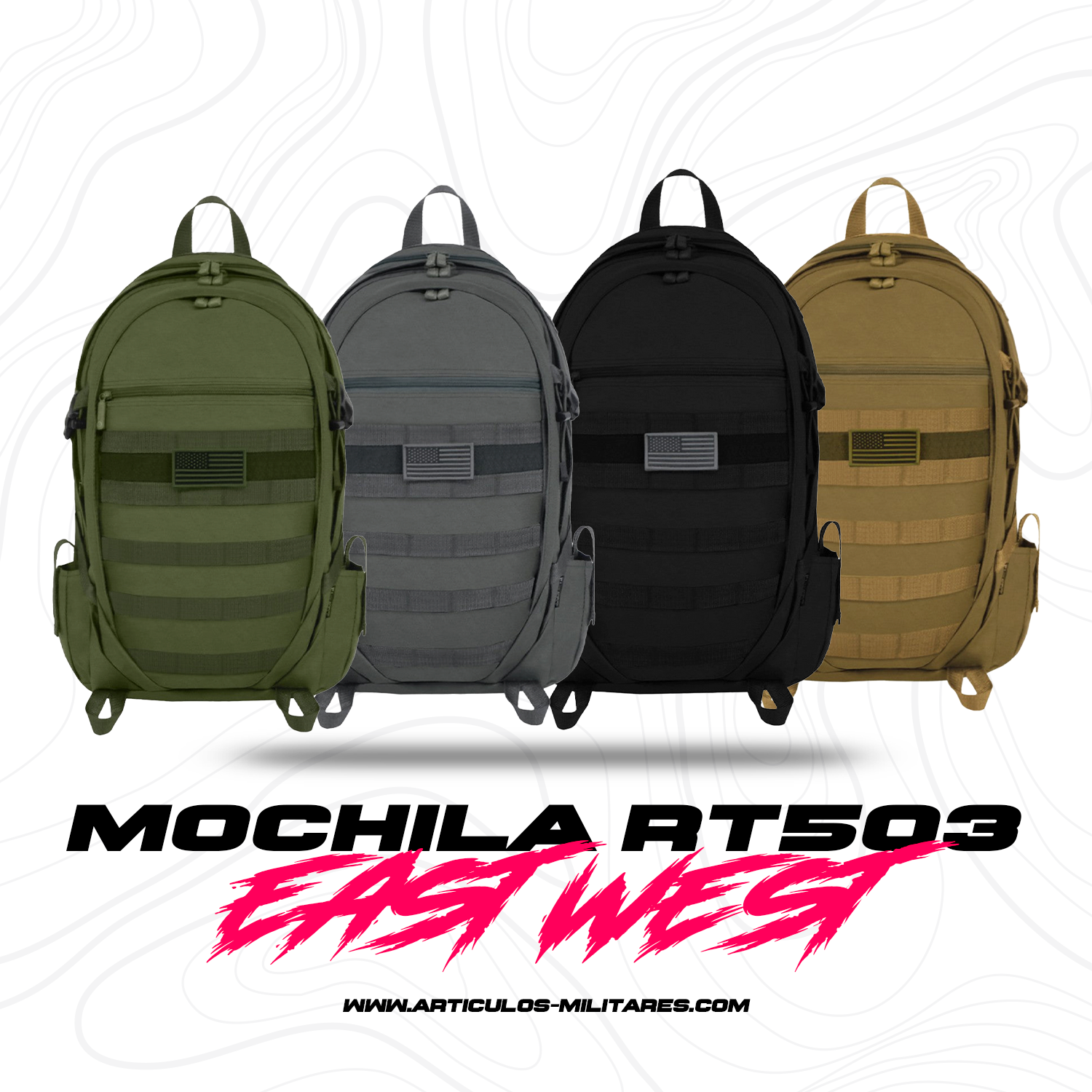 Mochila Para Laptop Maleta Táctica East West Usa Rt503 Viaje East West Bags