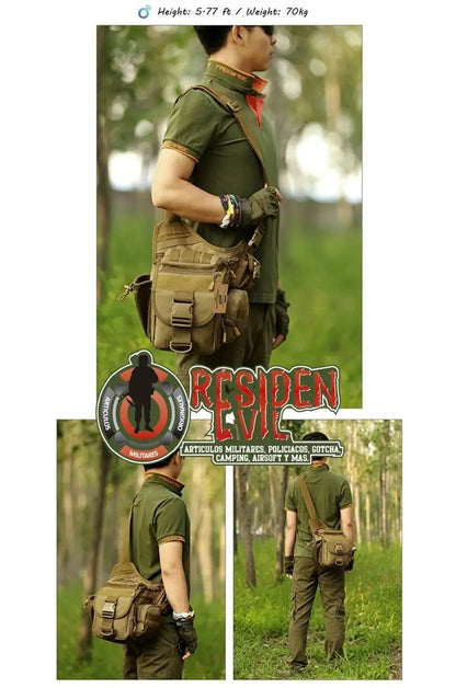 Mochila Táctica Mariconera Coyote Residen Evil Militaría