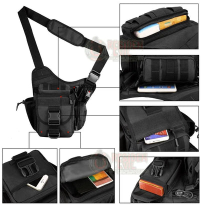 Mochila Táctica Mariconera Negro Residen Evil Militaría