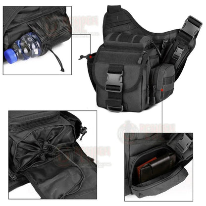 Mochila Táctica Mariconera Negro Residen Evil Militaría