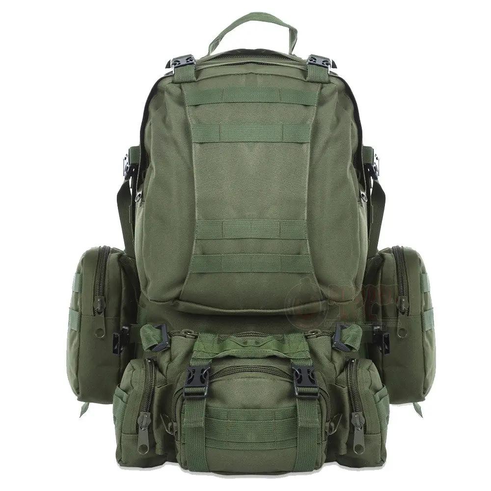 Mochila Senderismo Alta Capacidad Verde Militar vendor-unknown