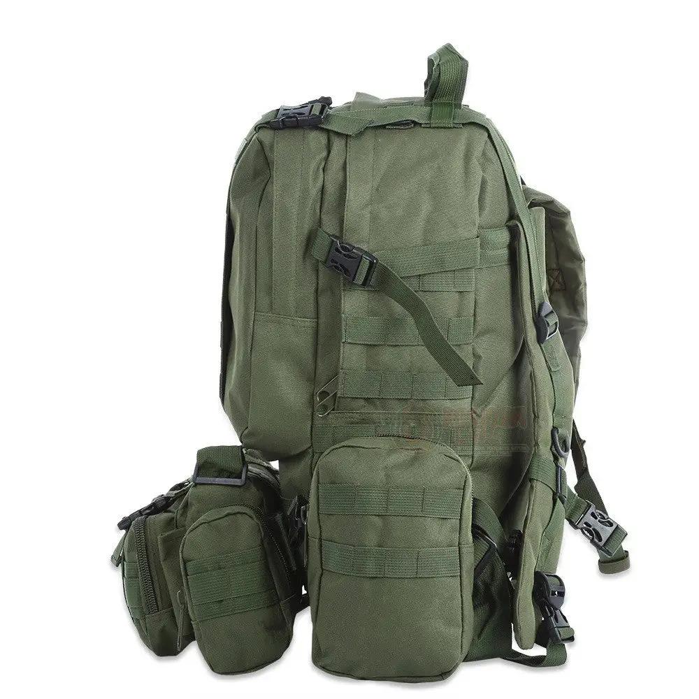 Mochila Senderismo Alta Capacidad Verde Militar vendor-unknown
