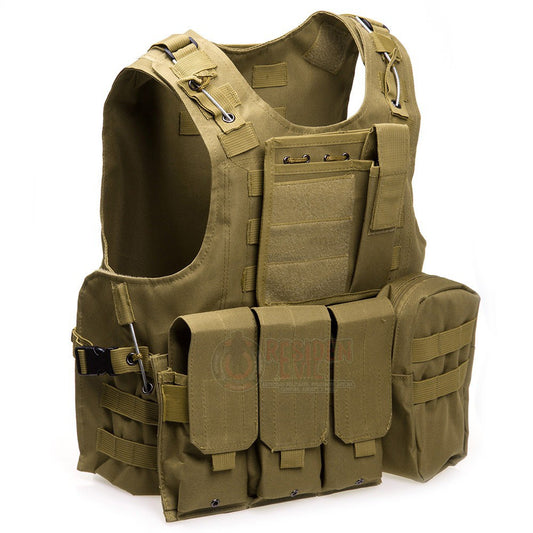 Chaleco Táctico Militar Sistema Molle  Anfibio Coyote