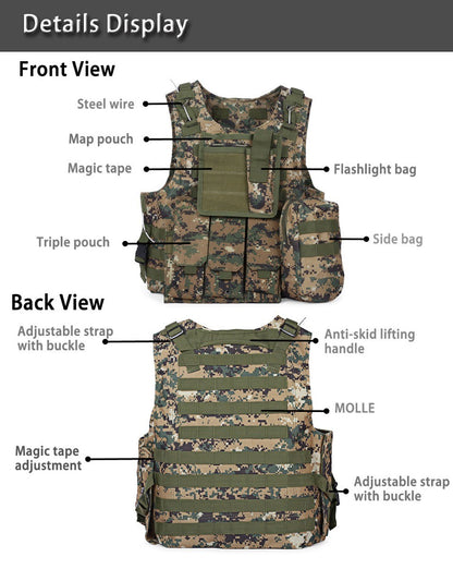 Chaleco Táctico Militar Sistema Molle  Anfibio Coyote