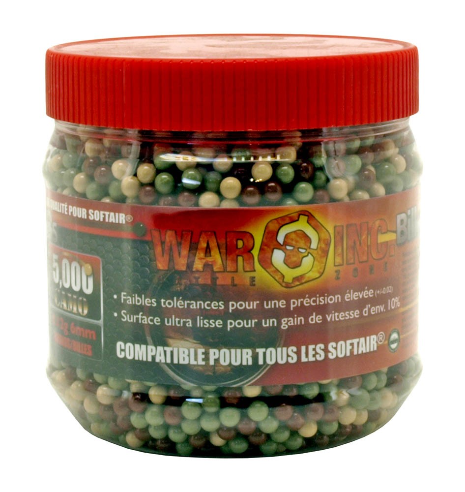 Municion 5,000 pzas War INC 12g Airsoft BB's 6mm