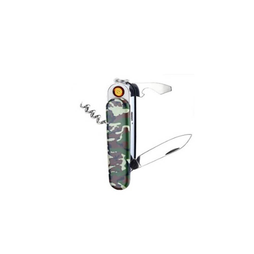 Navaja Encendedor Electronico Usb Multiherramienta 6 Usos