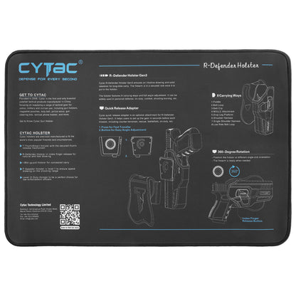 Tapete Para Limpieza De Pistolas Armas Cytac Con Diagrama