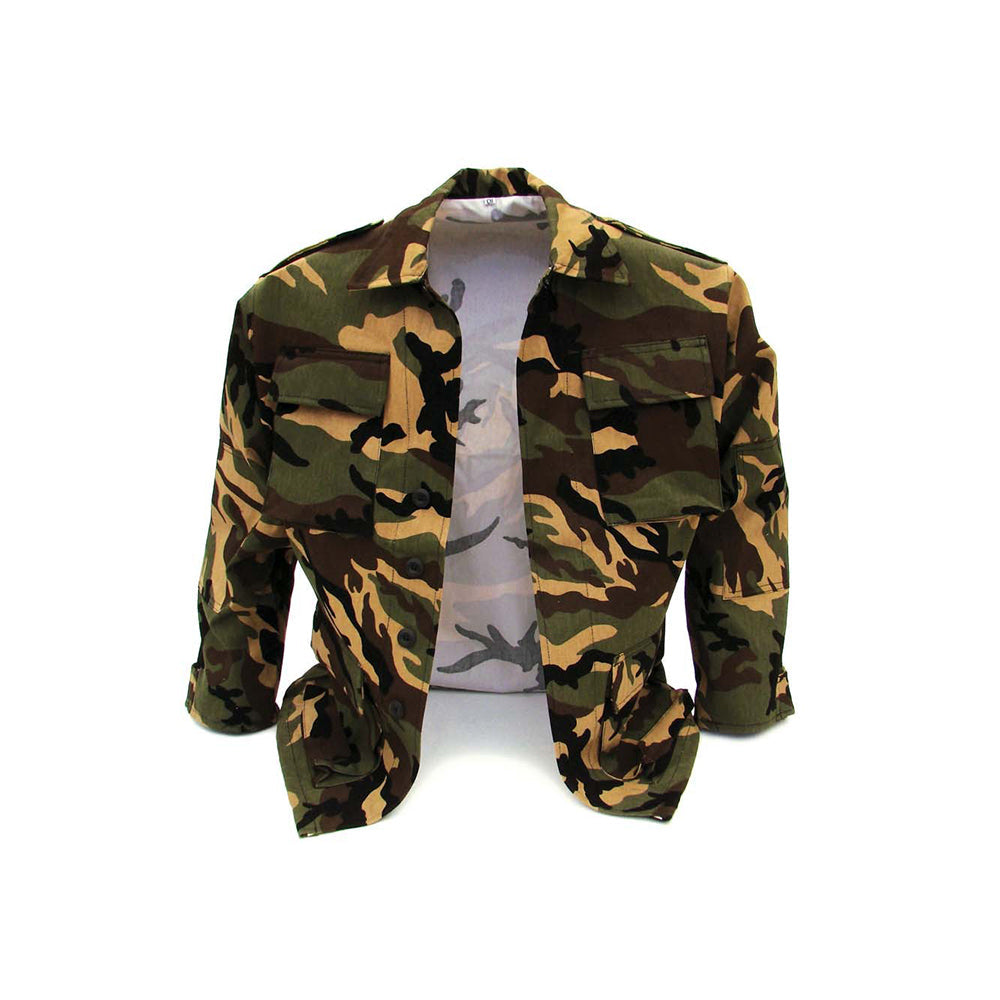 Camisola Militar Gabardina Camuflajeada Selva