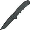 Cuchillo táctico Plegable Mango de Acero Negro MTECH USA