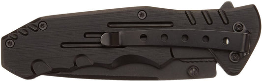 Cuchillo táctico Plegable Mango de Acero Negro MTECH USA