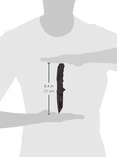 Cuchillo táctico Plegable Mango de Acero Negro MTECH USA