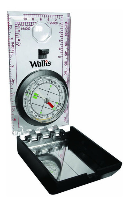 Brújula Wallis Plegable Profesional Multifuncional Con Espejo