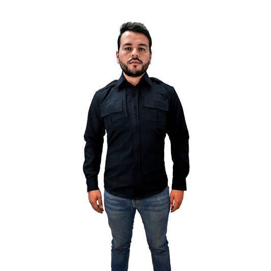 Camisa Táctica Uniforme Azul Marino Manga Larga Policía