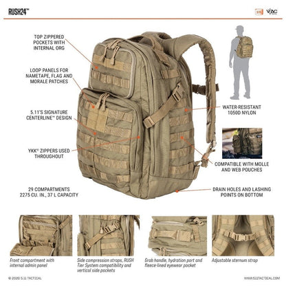 Mochila Rush 24 Backpack 37L 5.11 5.11 Tactical