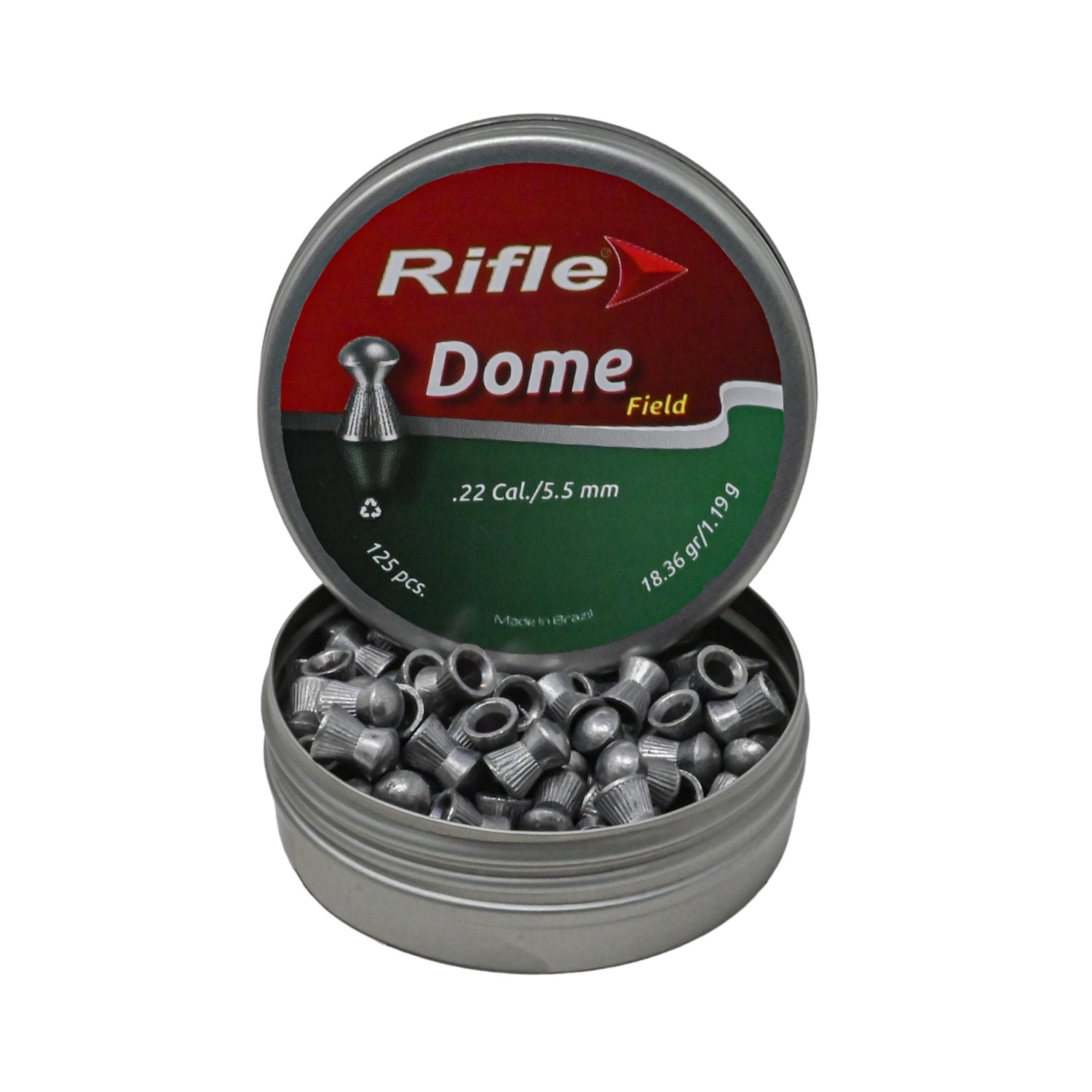 Diabolos 5.5mm Marca Rifle Lata De 125 Pzs Modelo Dome Field