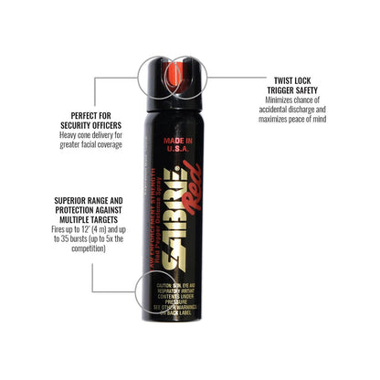 Gas Pimienta Sabre 122g Magnum Spray con caracteristicas