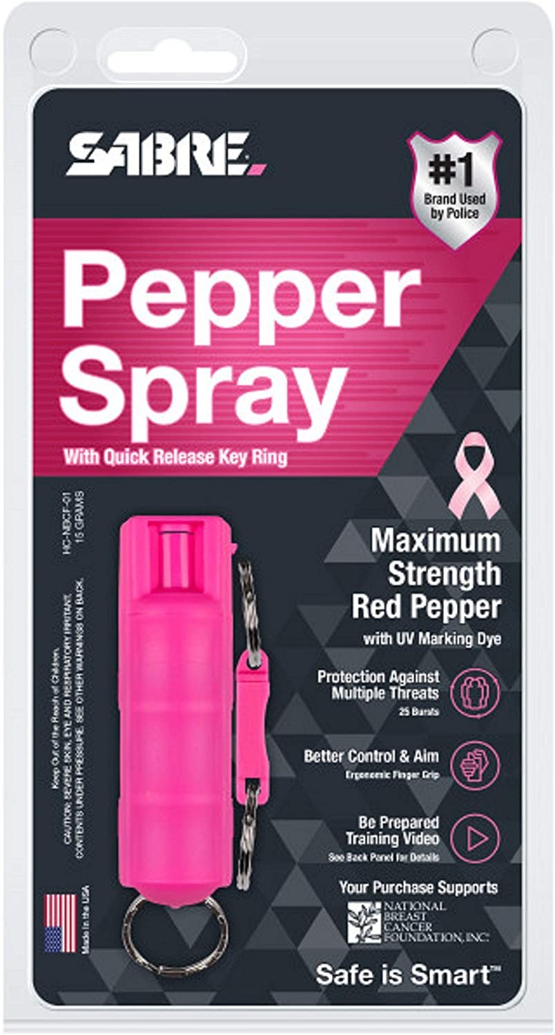 Gas Spray de pimienta Sabre Red Llavero Rosa para Mujer – Residen Evil  Militaría
