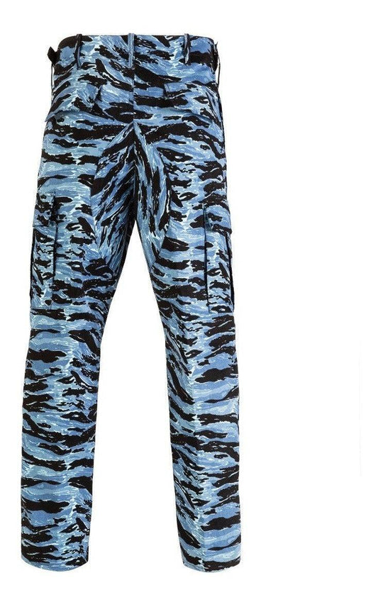 Pantalón Camuflajeado Militar Tigre Azul
