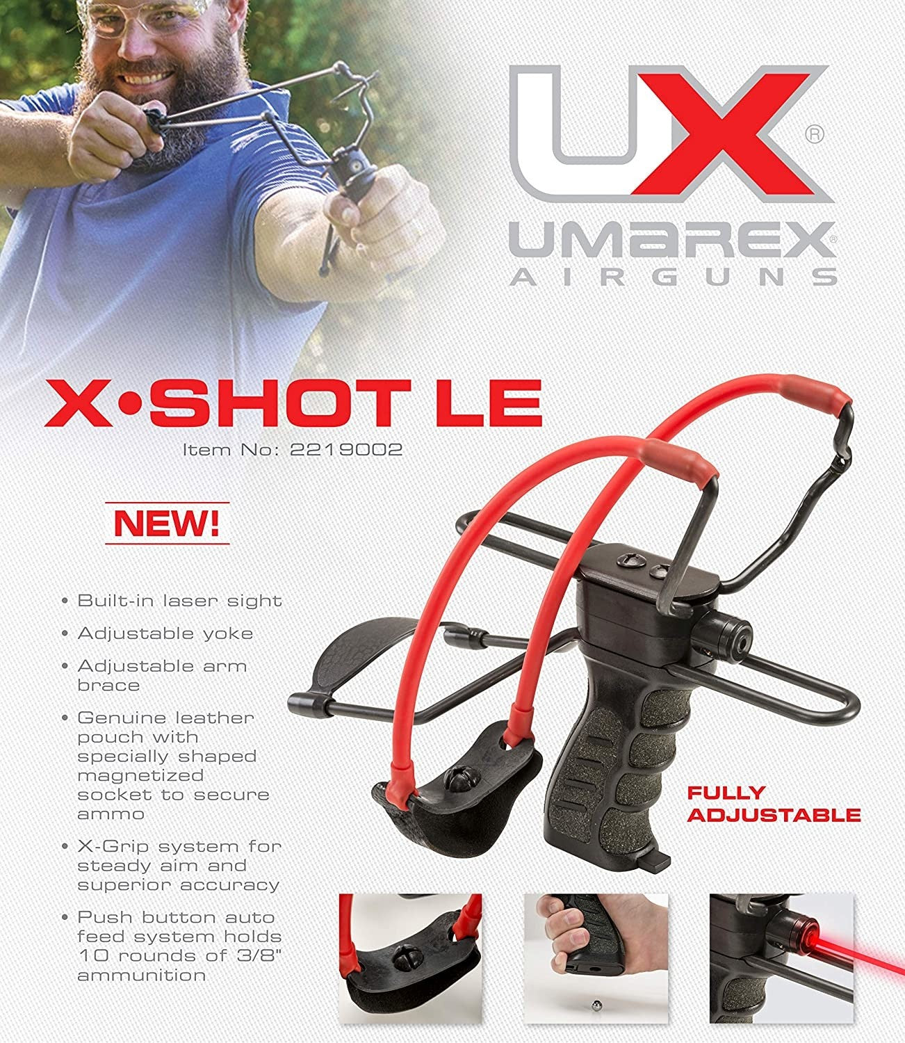 Resortera Umarex X-SHOT LE con mira laser
