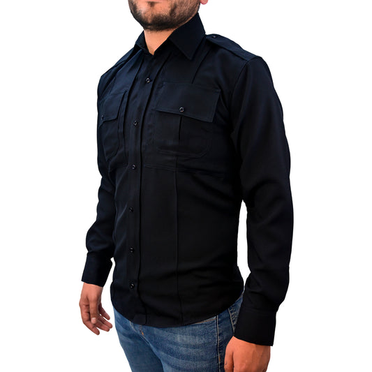 Camisa Táctica Uniforme Azul Marino Manga Larga Policía
