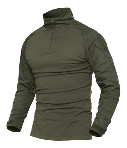 Playera De Combate Táctica Rápida Militar Camisa Porta parche